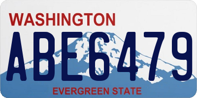 WA license plate ABE6479