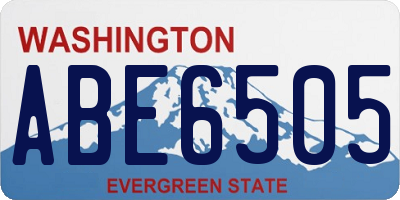 WA license plate ABE6505