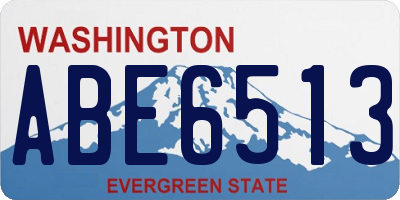 WA license plate ABE6513