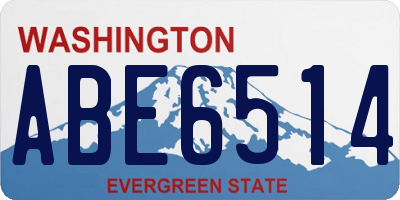 WA license plate ABE6514