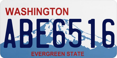 WA license plate ABE6516