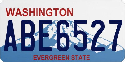 WA license plate ABE6527