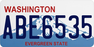 WA license plate ABE6535