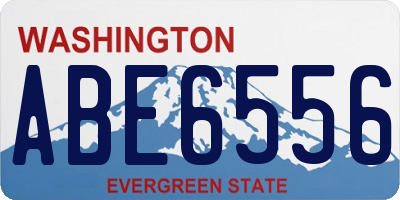 WA license plate ABE6556