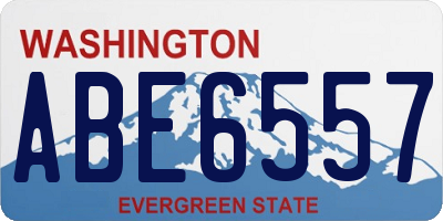 WA license plate ABE6557