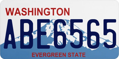WA license plate ABE6565