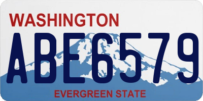 WA license plate ABE6579