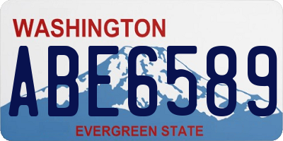 WA license plate ABE6589