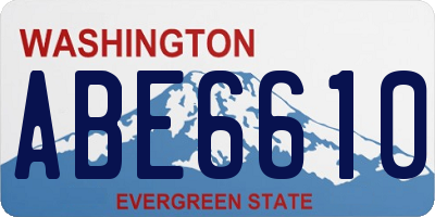 WA license plate ABE6610
