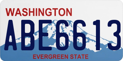 WA license plate ABE6613