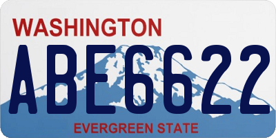 WA license plate ABE6622