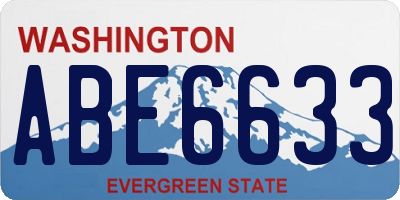 WA license plate ABE6633