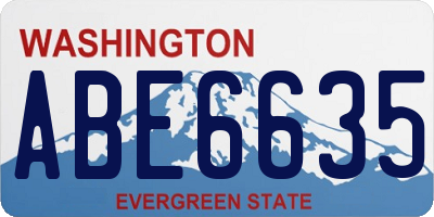WA license plate ABE6635