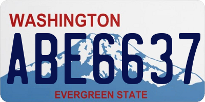 WA license plate ABE6637