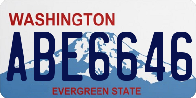 WA license plate ABE6646