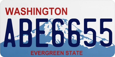 WA license plate ABE6655
