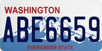 WA license plate ABE6659