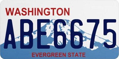 WA license plate ABE6675