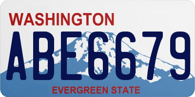 WA license plate ABE6679