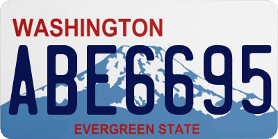 WA license plate ABE6695