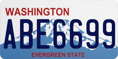 WA license plate ABE6699
