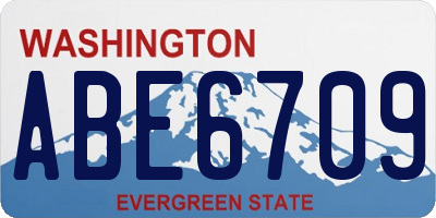 WA license plate ABE6709