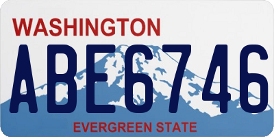 WA license plate ABE6746
