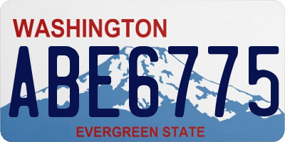 WA license plate ABE6775