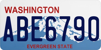 WA license plate ABE6790
