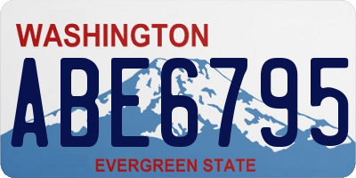 WA license plate ABE6795
