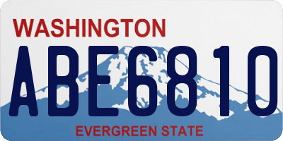 WA license plate ABE6810