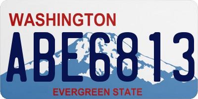 WA license plate ABE6813