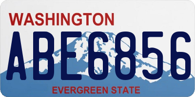 WA license plate ABE6856