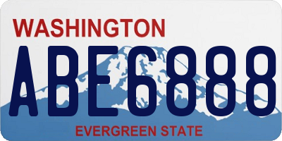 WA license plate ABE6888