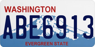WA license plate ABE6913