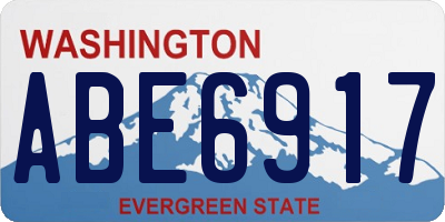 WA license plate ABE6917