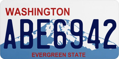 WA license plate ABE6942