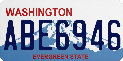WA license plate ABE6946