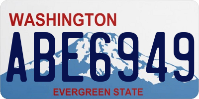 WA license plate ABE6949