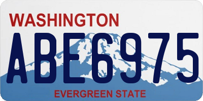 WA license plate ABE6975