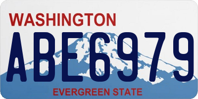 WA license plate ABE6979