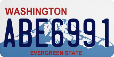 WA license plate ABE6991