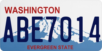 WA license plate ABE7014