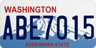 WA license plate ABE7015