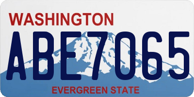 WA license plate ABE7065
