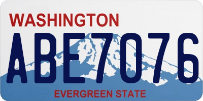 WA license plate ABE7076