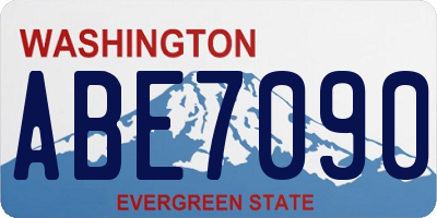 WA license plate ABE7090