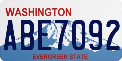 WA license plate ABE7092