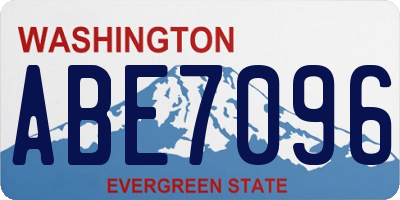 WA license plate ABE7096