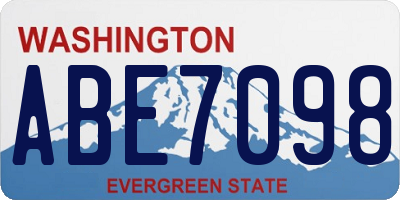 WA license plate ABE7098